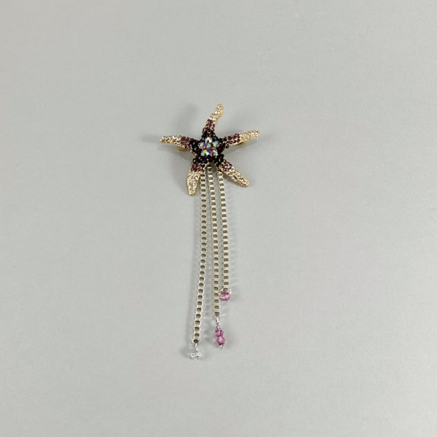 Broche Estrella de mar y cadenas