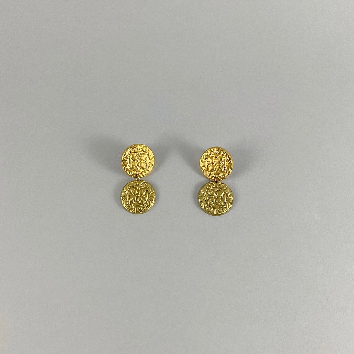 Pendientes Mini moneda doble