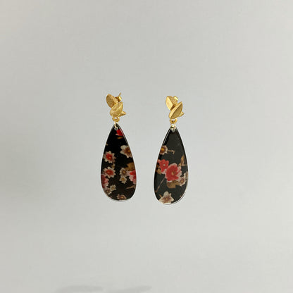 Pendientes Lágrima floral