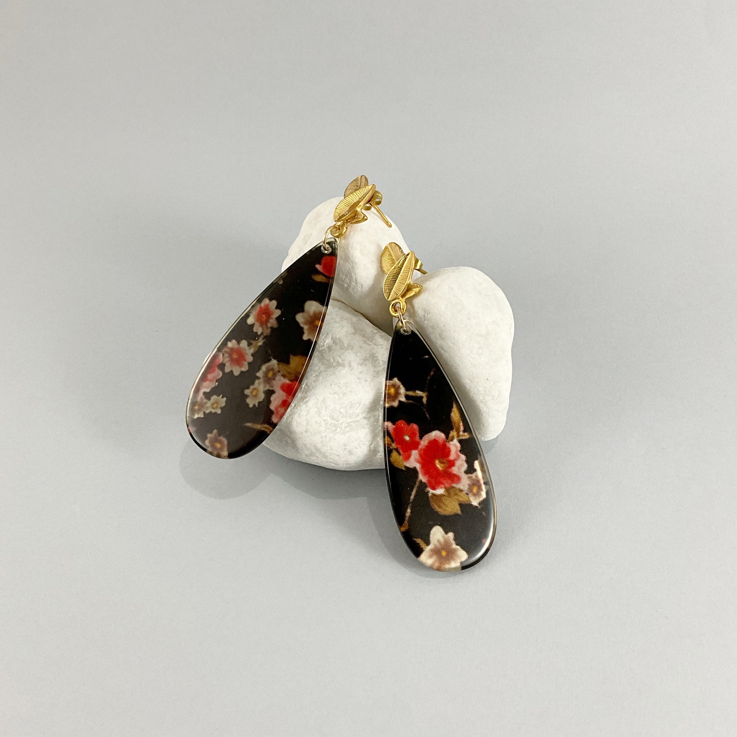 Pendientes Lágrima floral