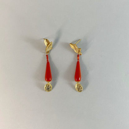 Pendientes Destello coralino