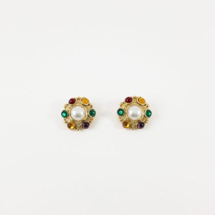 Pendientes Perla y circonitas