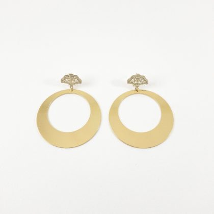 Pendientes Abanico y argolla Maxi