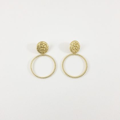 Pendientes Mini argolla y moneda