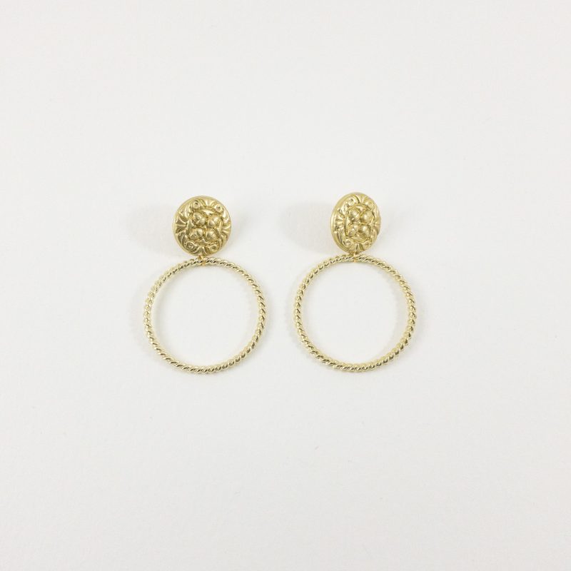 Pendientes Mini argolla y moneda