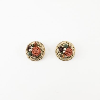Pendientes Centro floral vintage