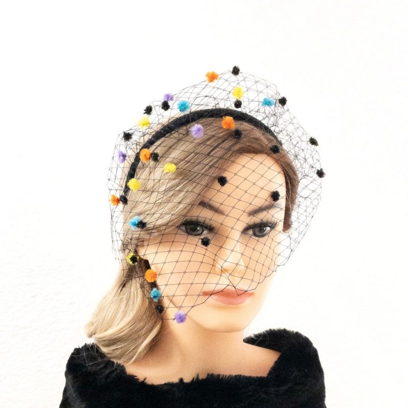 Diadema fina Topitos de color - Imagen 4