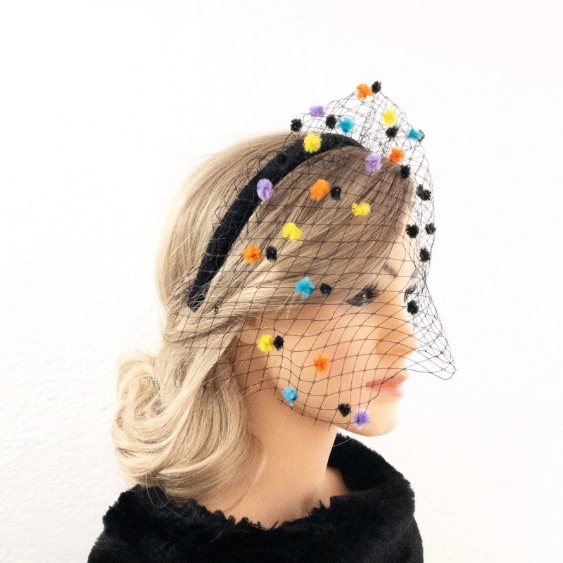 Diadema fina Topitos de color - Imagen 2