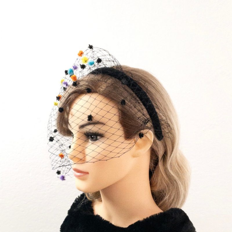 Diadema fina Topitos de color - Imagen 3