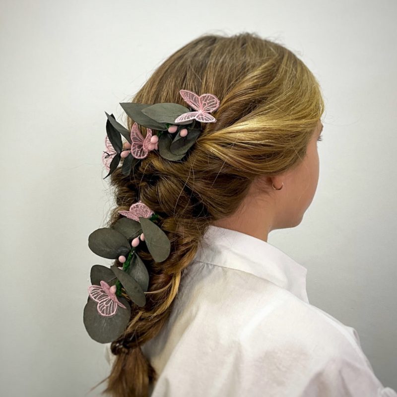 Tocado Eucalipto y mariposas - Imagen 4