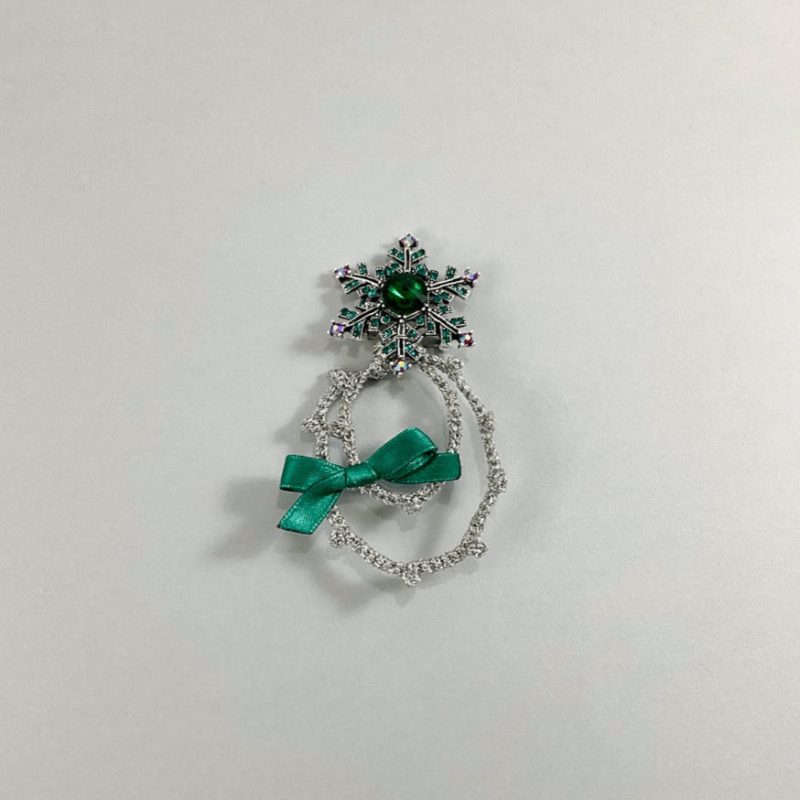 Broche Copo de nieve y aros - Imagen 2