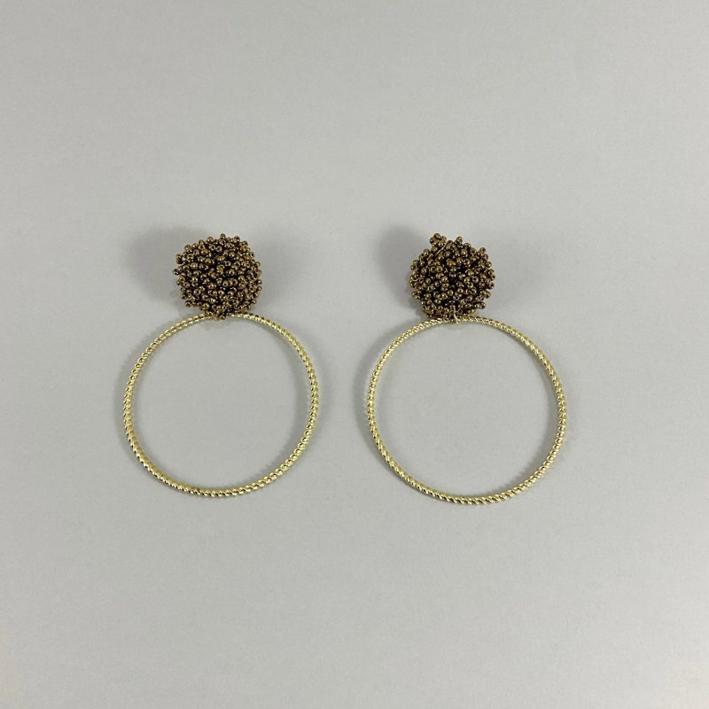 Pendientes Argolla de rocallas - Imagen 3