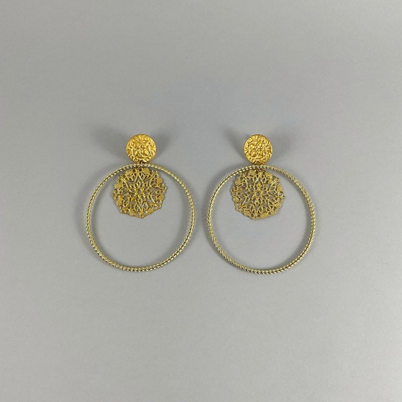 Pendientes Aro con filigrana - Imagen 2