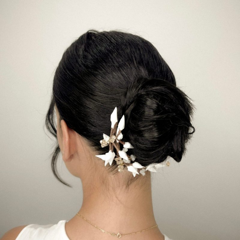 Tocado Brotes blancos - Imagen 3
