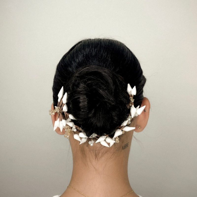 Tocado Brotes blancos - Imagen 4
