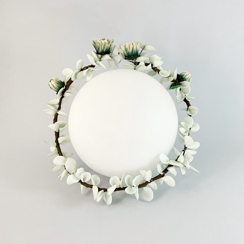 Tocado Coronita Flores de nieve - Imagen 4